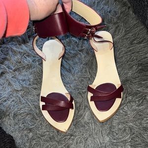 Women's Zara Woman wedge shoes, size 38 or 7.5, made in Spain